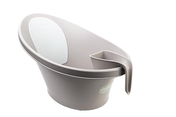 Shnuggle Bath Rinse Jug | Soft Rim Baby & Toddler Shampoo Rinser | Bath Hair Rinsing Cup | Hair Wash Jug with Handle | Essential Bath Accessories | Taupe