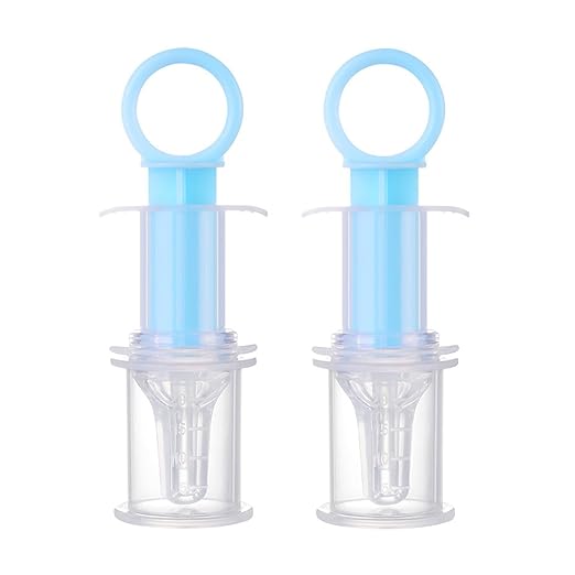 BabyX Kids Baby Oral Syringe & Dispenser Calibrated for Liquid Medicine, Reduce Mess, Easy Way to Orally Administer Medication, Includes Bottle Adapter, 2 Pack