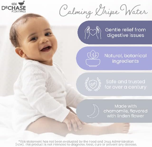 Dr. Chase Kolik Gripe Water Bundle - Nighttime & Alcohol Free All-Day Baby Colic Relief - Gripe Water for Babies & Infants - Baby Gas Relief for Cramps, Stomach Discomfort & Hiccups - 2-Pack
