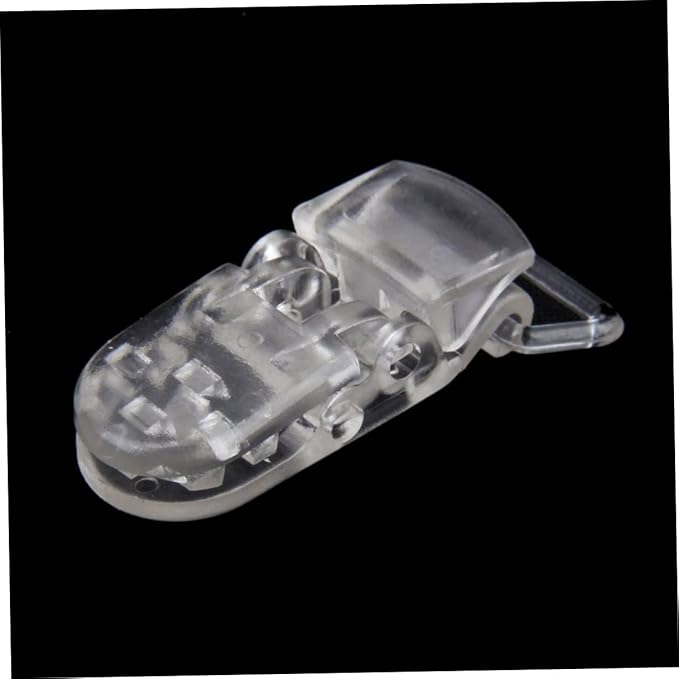 Clear Plastic Clip Pacifier Holder Badge Dummy Clips Crafting Supplies Tool Durable Suspender Clips 10pcs Soother Chains