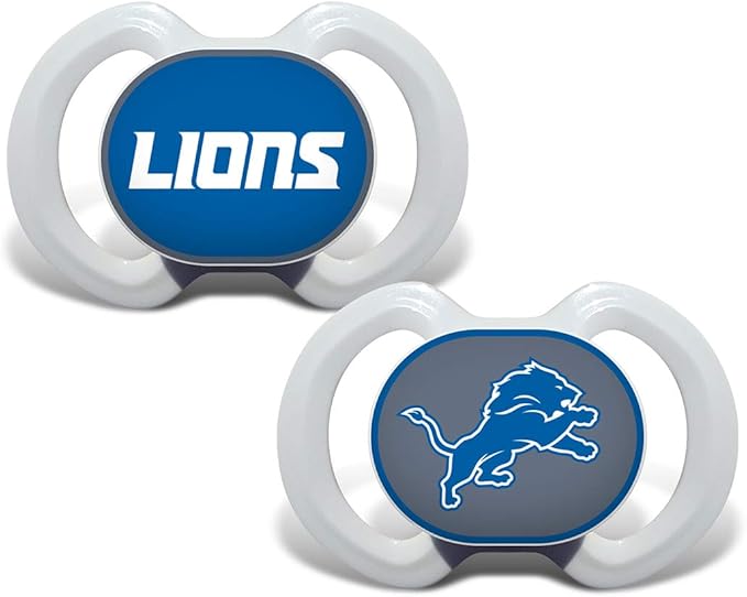 BabyFanatic Pacifier 2-Pack - NFL Detroit Lions - Officially Licensed League Gear