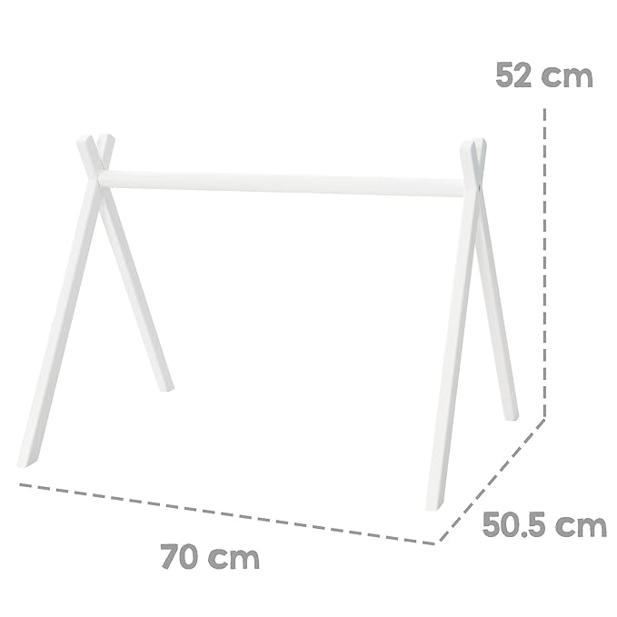 roba Montessori Babygym Wooden Baby Play Arch - Solid Play Arch - Promotes Fine Motor Skills - White
