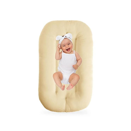 Baby Lounger for Infants Babies 0-15 Months, Bionic Organic Lounger for Baby, Soft Cotton Breathable Infant Floor Seats & Loungers for Newborn Baby Shower Gifts (Grey Baby Nest)