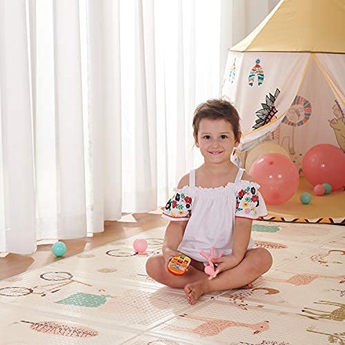 Gupamiga Baby Playpen Kids Activity Centre Safety Play Yard Home Indoor Outdoor New Pen (Macarons Classic Set 14 Panel) Baby Folding Mat