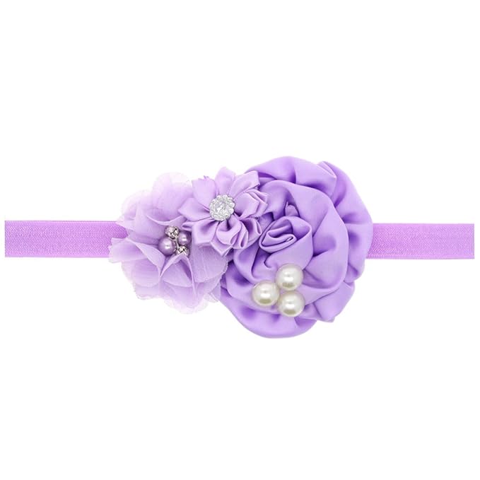 Baby Girl Headbands with Bows.(FD88) (Lavender Purple 2)