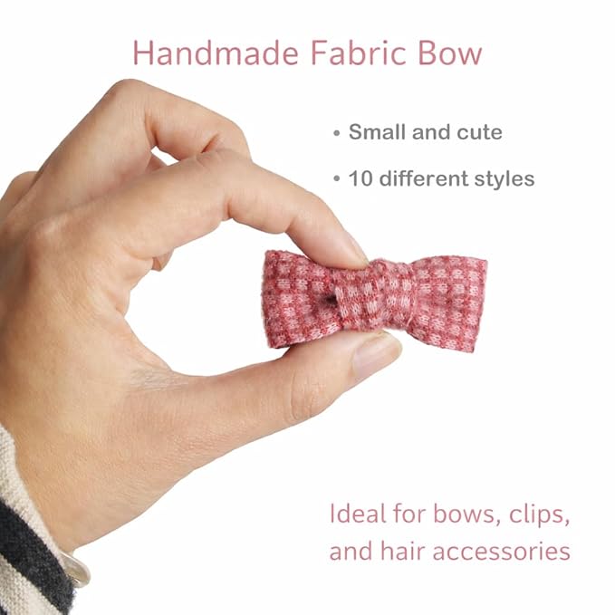 Baby Hair Clips Set, 10PCS Soft Fabric Hair Accessories for Toddlers, Mini Hair Bows for Daily Wear, School, Parties, Birthday Gifts (Red)