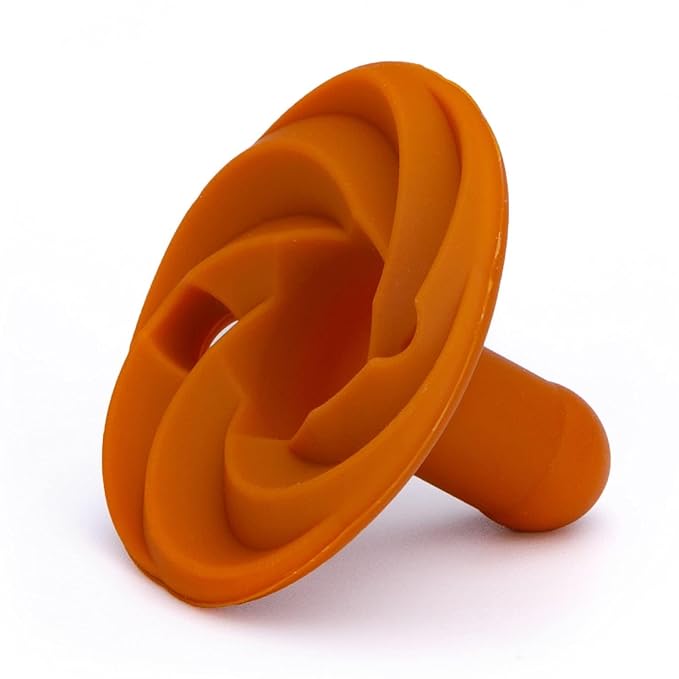 Doodle & Co. Holland Classic Pacifier for New Born Babies | BPA Free Natural Nipple Shape 100% Silicone for Infants | Helps Promote Healthy Oral Development | 0-3 Months | Peach/Plum
