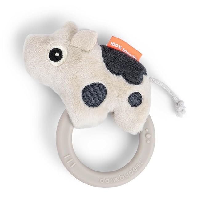 Sensory rattle w/teether - Dotti - Sand