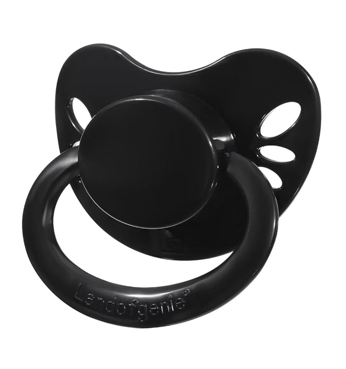 Landofgenie Large Shield Adult Size Pacifiers Set Butterfly Shaped Cutie Pacifier 3 Pack - Black+Pink+Purple