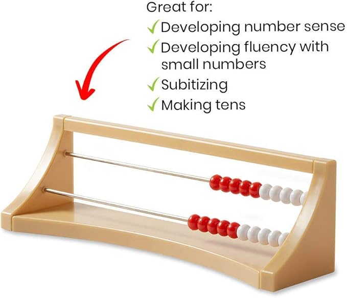 hand2mind Demonstration 20 Bead Rekenrek Classroom Set, Abacus for Kids Math, Math Manipulatives Kindergarten, Counting Rack for Kids, Counters for Kids Math, Kids Educational Toys (Set of 26)