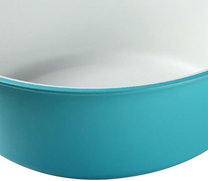 FTVOGUE Thickened Plastic Wash Basin Multipurpose Washtub for Face Clothes Feet with Rounded Bottom Color Clashing Design (33.5x11.5cm)