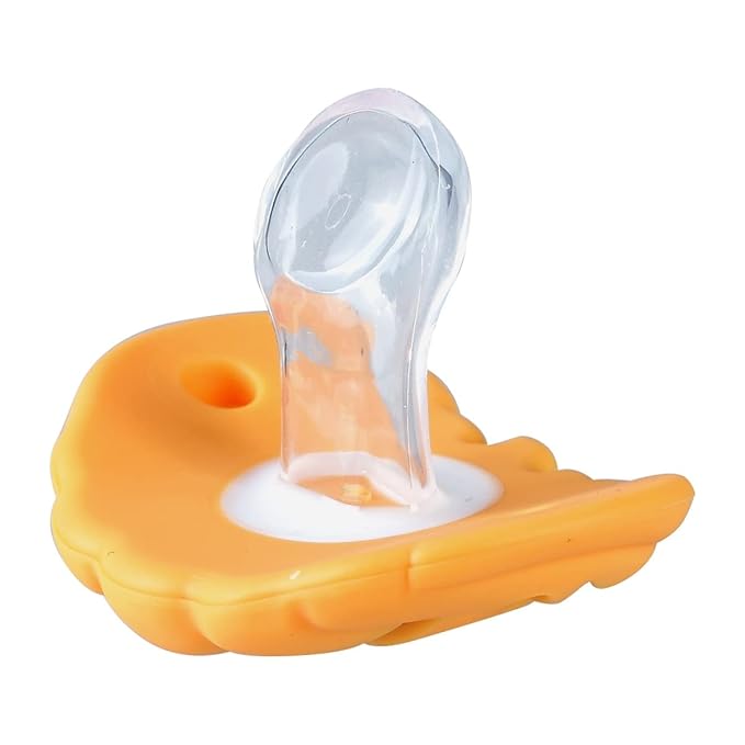 BinaryABC Halloween Pumpkin Baby Pacifier,Halloween Silicone Baby Nipple,Halloween Party Favors Gifts,2Pcs