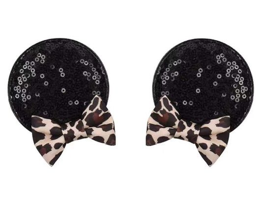 CLGIFT Minnie Ears Baby/Toddler Headband with Leopard Hair Clip