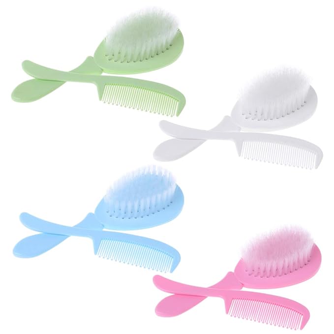 Newborn Baby Hairbrush Soft Baby Comb For Head Scalp Massager Tool Set Portable Hair Brush Infant Comb Baby Care