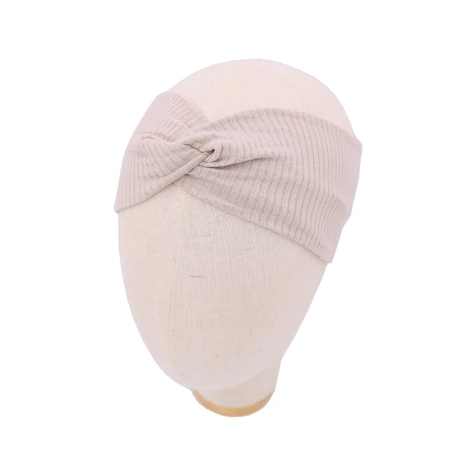Sugarmelon Mommy and Me Headband Set Mother Baby Matching Turban Headbands for Toddler Baby Girls Women Scrunchies Hair Bow Hairbands (Oat/White)