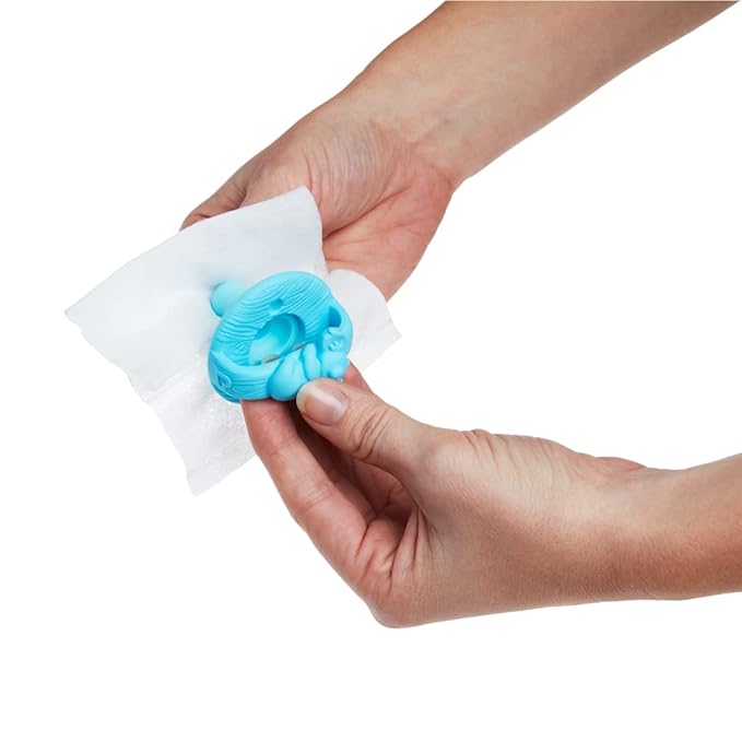 Munchkin Arm & Hammer Pacifier Wipes - Safely Cleans Breast Pump Parts and Feeding Essentials for Baby and Toddler, 3 Pack, 108 Wipes