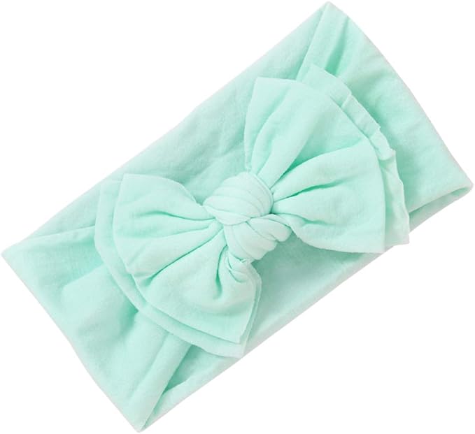 Mookiraer Baby Girls Headbands with Bows Handmade Hair Accessories Stretchy Hairbands for Newborn Infant Toddler Baby Essentials (Double Bows 12pcs)