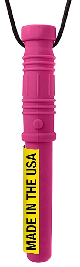 ARK Bite Saber, Chew Necklaces for Sensory Kids and Adults, Oral Fidget for Autism, ADHD, SPD, Anxiety, Medical-Grade Sensory Chew Necklace, Standard, Softest, Magenta