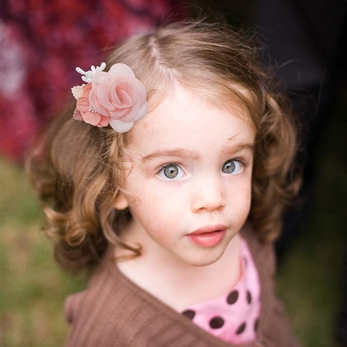 Flower Hair Clip BFNAAgirl Baby Girl Hair Bows Exquisite Hair Accessories Alligator Clips for Infants Toddlers Teen Kids Gift 3pcs/set