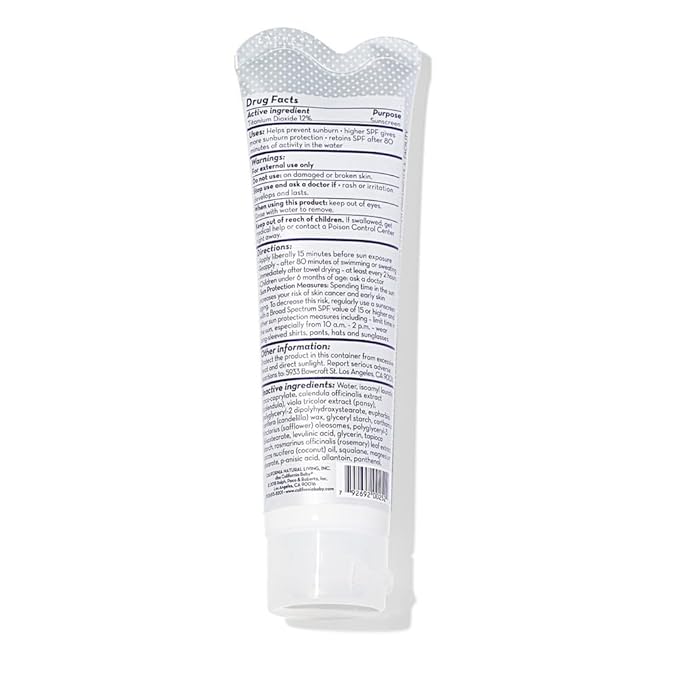California Baby Super Sensitive SPF 30+ Sunscreen | Unscented | Mineral Based | Titanium Dioxide | Travel Size Baby Sunscreen for Face + Body | 1.8 oz