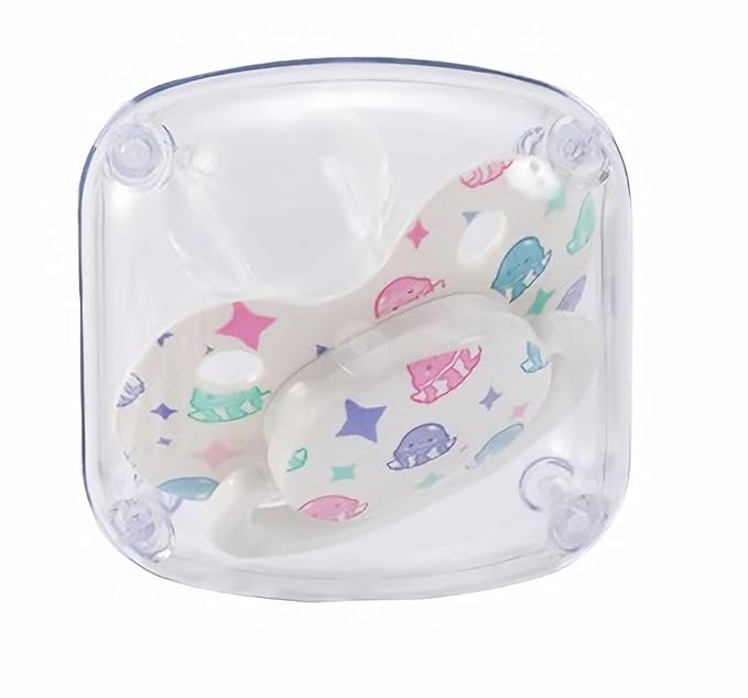 Cute Adult Sized Silicone Pacifier: Large Shield Paci for Anxiety - Handle Binky Butterfly Shaped Printed Pacifier