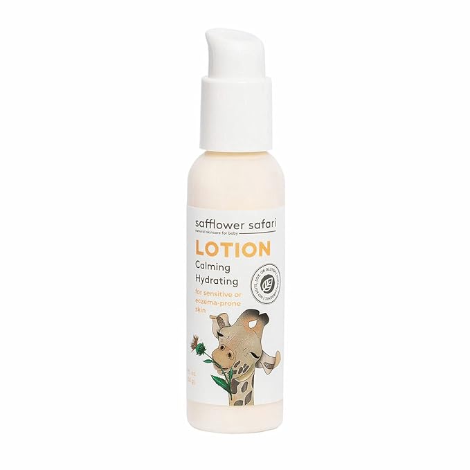 All-Natural Hydrating Baby Lotion & Calming Aromatherapy Massage - Soothe, Protect, & Moisturize Sensitive Skin, Paraben Free, Hypoallergenic, Plant-Derived, Made in USA (8oz)