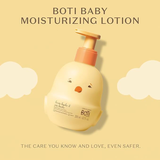 O Boticário Boti Baby Bath and After Bath Moisturizing Lotion, 5.2 oz (150g)