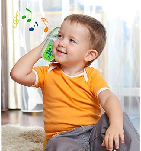 Click N' Play Pretend Play Cell Phone TV Remote & Car Key Accessory Playset for Kids with Lights Music & Sounds (Set of 3)