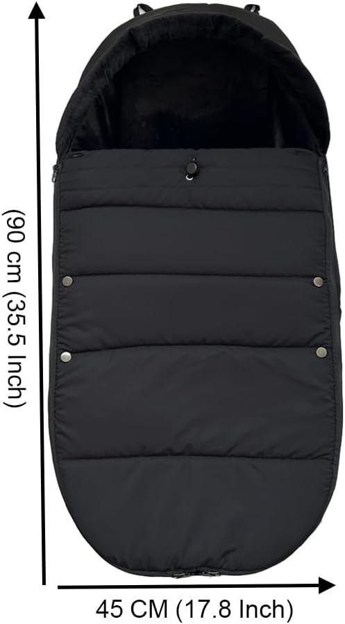 Stroller accessories winter footmuff compatible with Bugaboo Butterfly stroller, warm Socks for Bugaboo Bee stroller, rainproof fabric (Black)