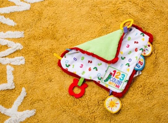 Baby Starters The Very Hungry Caterpillar Sensory Interactive Blanket with 6 Multi-Sensory Features and Travel Clip, Count with Me Multicolored Print, 14 inch, Eric Carle