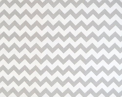 SheetWorld Baby Fitted Large Pack N Play Sheet 29.5 x 42 inches, 100% Cotton Woven Sheet, Unisex Boy Girl, Grey Chevron Zigzag, Made in USA