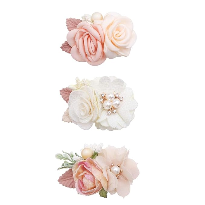 Flower Hair Clip BFNAAgirl Baby Girl Hair Bows Exquisite Hair Accessories Alligator Clips for Infants Toddlers Teen Kids Gift 3pcs/set
