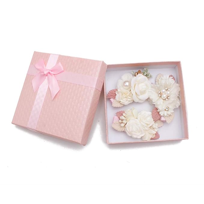Flower Hair Clip BFNAAgirl Baby Girl Hair Bows Exquisite Hair Accessories Alligator Clips for Infants Toddlers Teen Kids Gift 3pcs/set