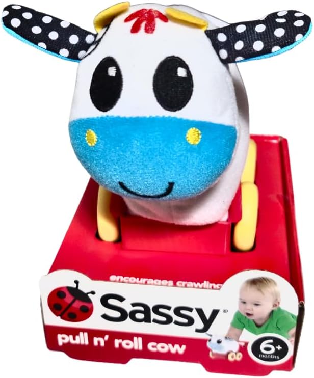 Sassy Pull N' Roll Toy, Cow by Sassy