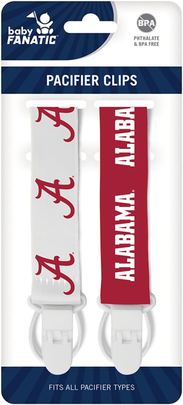 BabyFanatic Officially Licensed Unisex Pacifier Clip 2-Pack - NFL