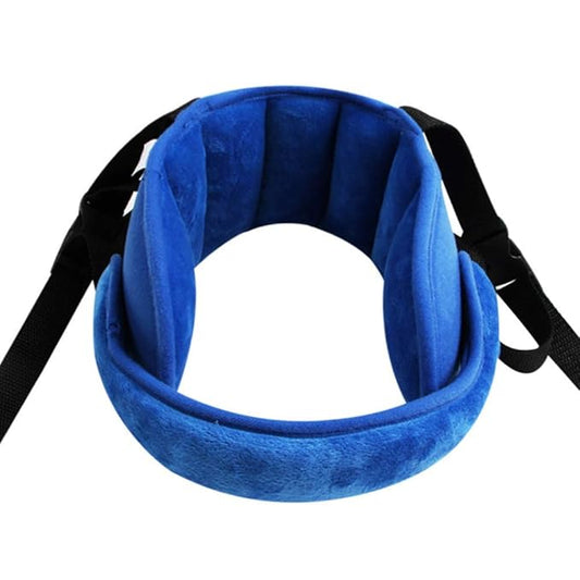 Adjustable Toddler Car Seat Head Support Band, Carseat Straps Cover, Safety Car Seat Neck Relief, Infants and Baby Head Support,Blue