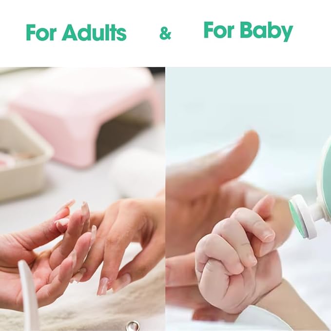 Baby Electric Nail Trimmer, Newborn Baby Nail Clippers, Nail File Baby Grooming Kit Manicure Set for Toddler or Adults, Baby Nail Care