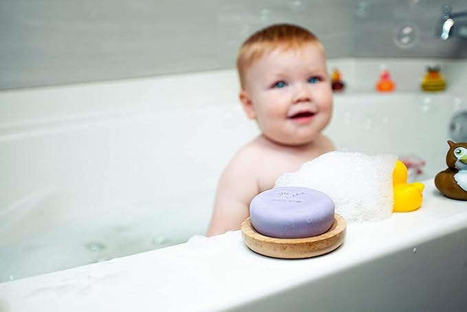 100% Natural LAVENDER CHAMOMILE Baby Soap Bar with Lavender Essential Oil, Organic Chamomile Water, and Shea Butter - Naturally Cold Process in tUSA - Calming and Moisturizing for Newborns, Baby, Kids