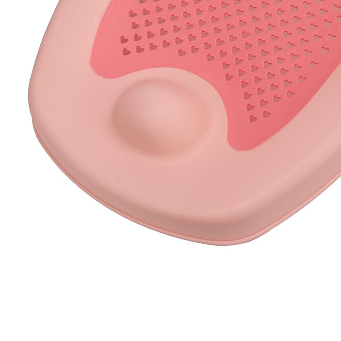 Foldable Baby Bath Support with Universal Fit, Hollow Pattern Bathtub Holder for Infants, Ergonomic Design, Quick Drainage, Non Slip ()