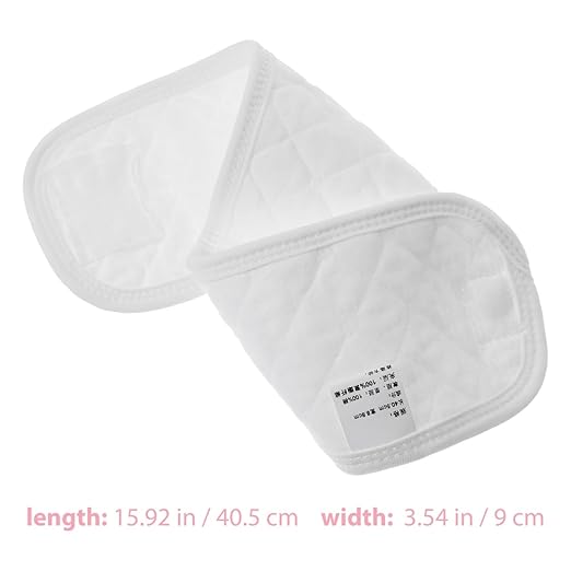 EXCEART Baby Belly Protection Belt 6Pcs Cotton Newborn Umbilical Cord Navel Band Infant Belly Wrap Soft White 15.94X3.54 Inch