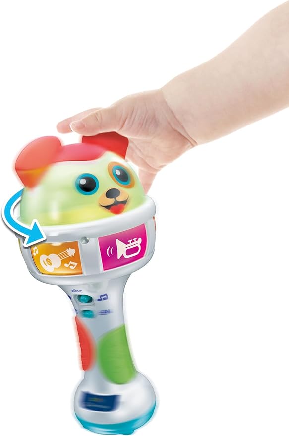 Clementoni Baby Maracas Puppy Friends - 2 Maracas for 6 Months, Early Childhood Musical Game, Percussion to Shake Like a Rattle, Interactive Electronic Musical Instrument, 17985