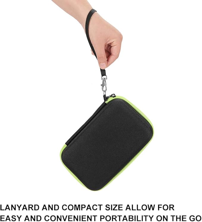 EXCEART Storage Bag Eva Hard Case Shockproof Protective Carrying Case with Lanyard for Non-Contact 7.87X4.92X2.48 Inches