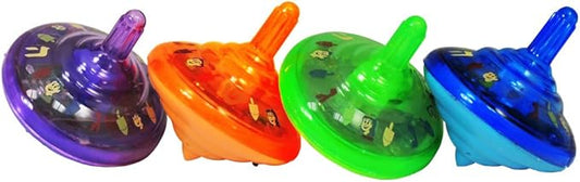 4355MLD Musical Light Up Dreidel. Plays 2 Hanukkah Songs. Counter Display, Blue