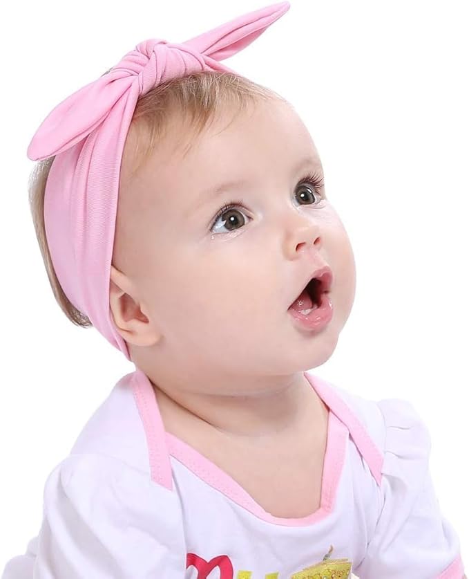 Baby Girl's Cute Toddler Bow Headbands Bowknot Rabbit Hairband Headwear for Daily Life Travel Photography (Black)