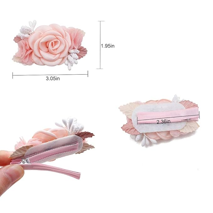 Flower Hair Clip BFNAAgirl Baby Girl Hair Bows Exquisite Hair Accessories Alligator Clips for Infants Toddlers Teen Kids Gift 3pcs/set