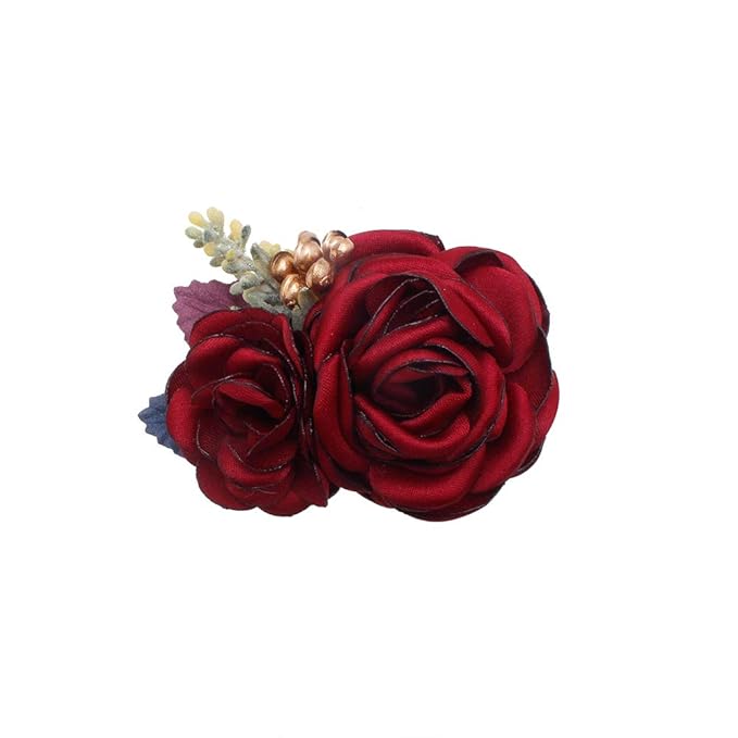 Flower Hair Clips Set-Cherrboll 3pcs Floral Hair Bow Accessories for Baby Girl Toddles Teen Gifts