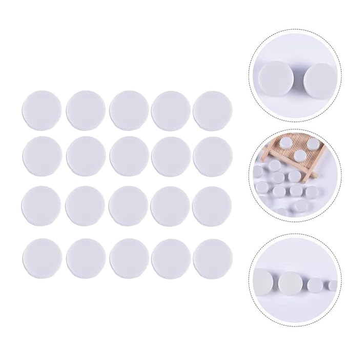Kisangel 1.37 Inch White Flat Round Rattle Insert Toy Accessories for Baby Rattles and Plush Dolls DIY Projects
