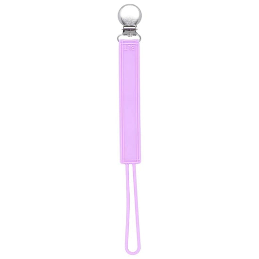 Three Little Tots All Silicone Modern, Short and Safety Tested Pacifier Clip (Lavender, Classic)