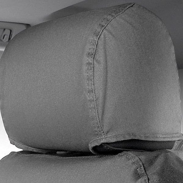 Covercraft Custom-Fit Rear-Second Seat Bench SeatSaver Seat Covers - Polycotton Fabric, Grey