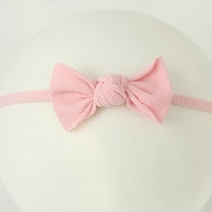 Nihao Baby Red white Pink Headband for Baby Girls Newborn Bows -3 PCS